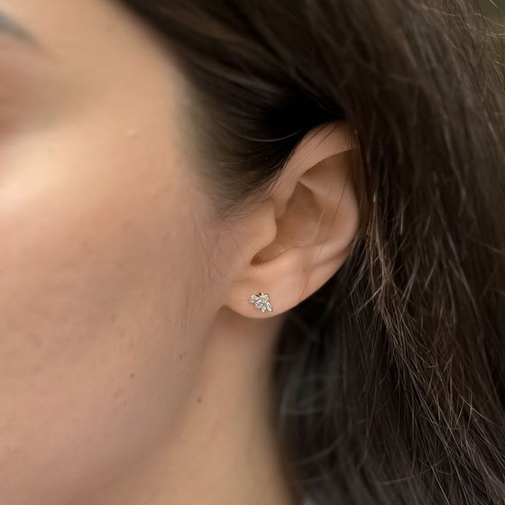 Silver earrings without stones