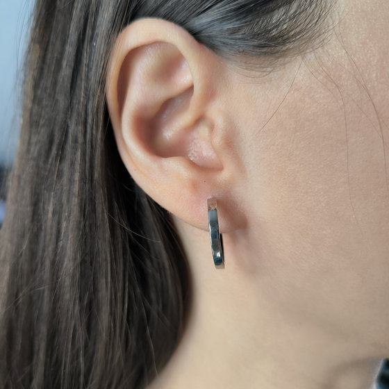 Silver earrings with enamel