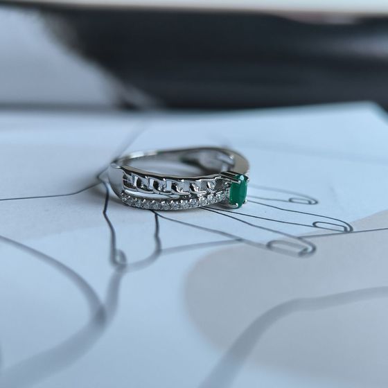 Срібна каблучка з агатом 0.577ct
