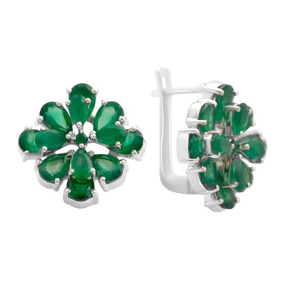 Silver earrings with agate (7.806 carats)