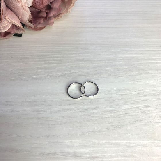 Silver earrings without stones
