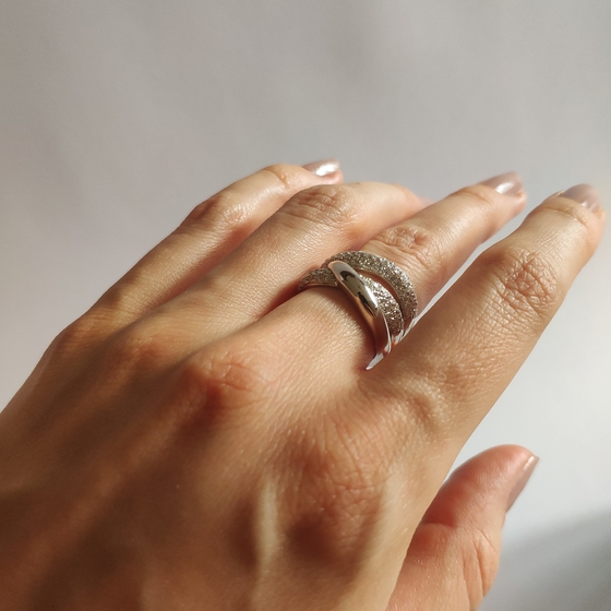 Silver Ring with Fianites