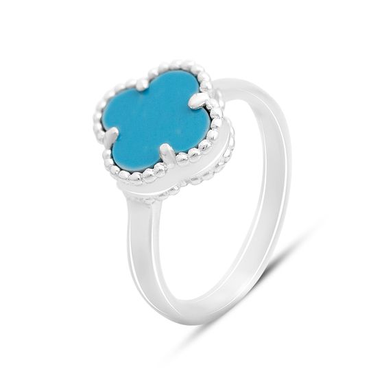 Silver ring with turquoise