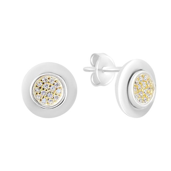 Silver Earrings with Fianites