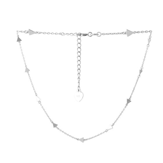 Silver necklace without stones