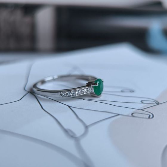 Серебряное кольцо с агатом 0.628ct