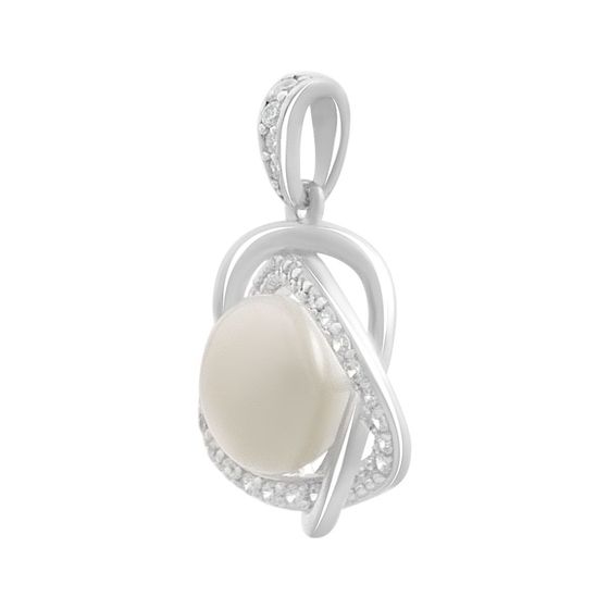 Silver Pendant with Pearls