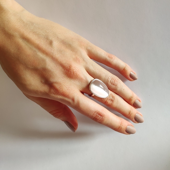 Серебряное кольцо с кошачьим глазом 15.194ct