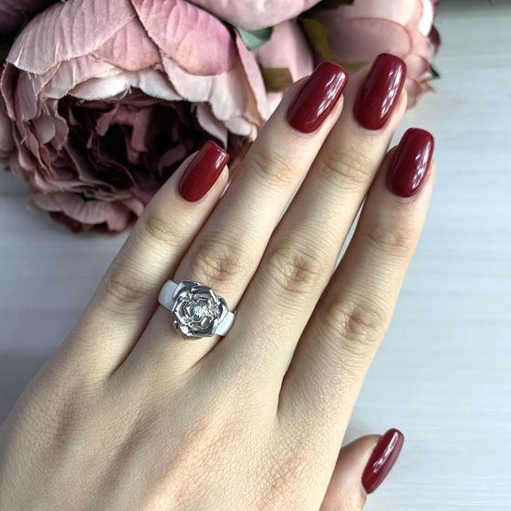 Серебряное кольцо с керамикой