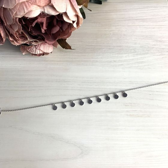 Silver leg bracelet without stones