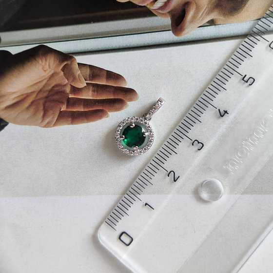 Срібна підвіска з смарагдом nano 0.9ct