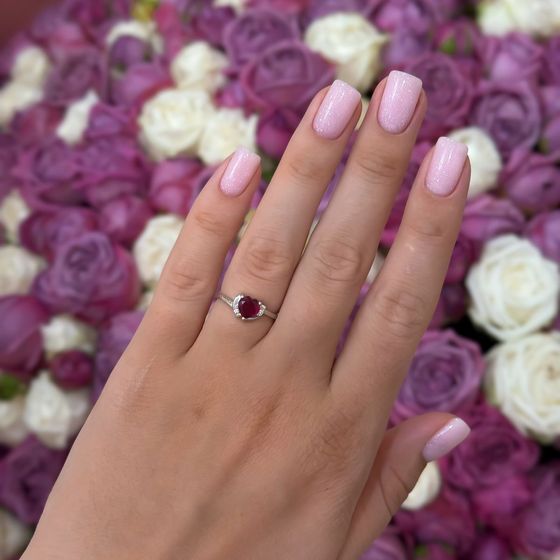Срібна каблучка з рубіном 1.055ct