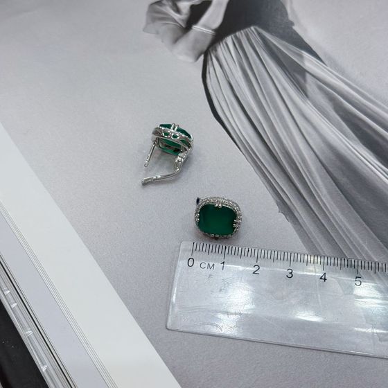 Silver earrings with agate (10.207 carats)