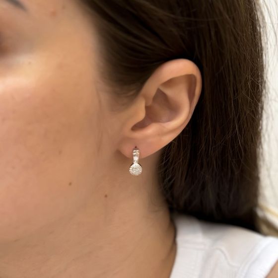 Silver Earrings with Fianites