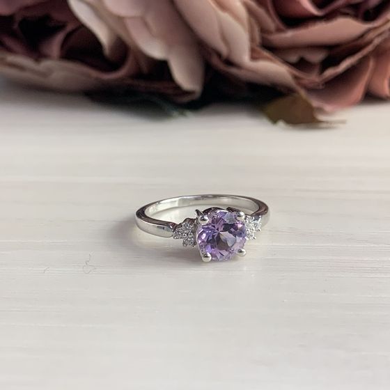 Срібна каблучка з аметистом 1.407ct