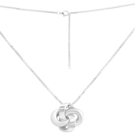 Silver necklace without stones