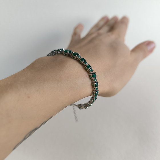 Silver bracelet with agate 6.338ct
