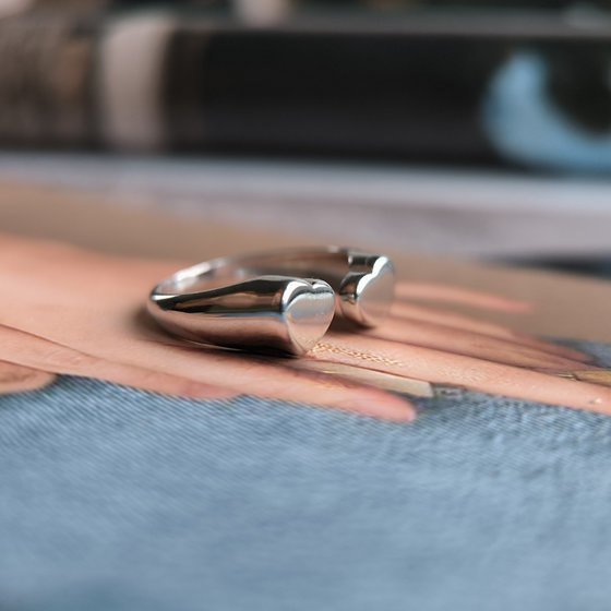 Silver ring without stones