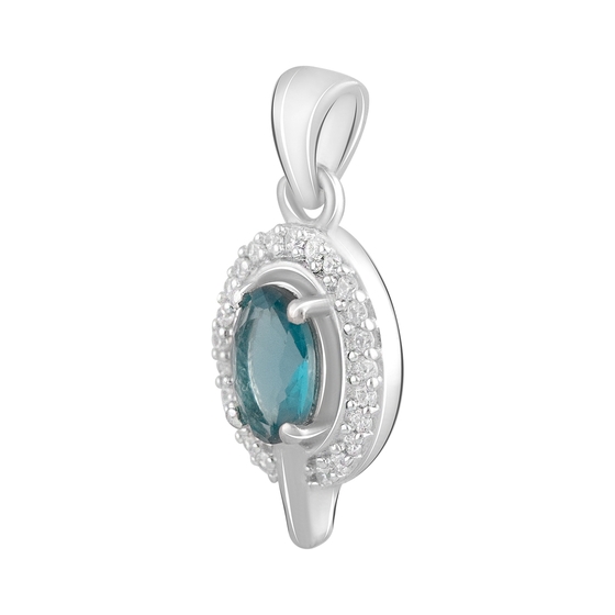 Серебряная подвеска с топазом Лондон Блю 0.86ct