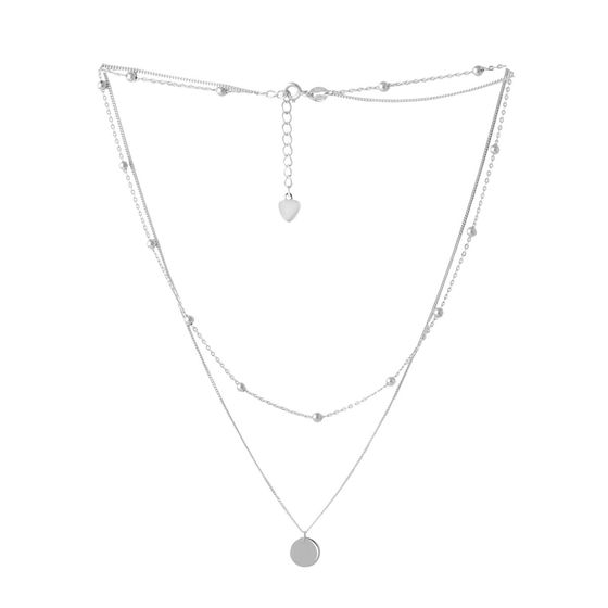 Silver necklace without stones