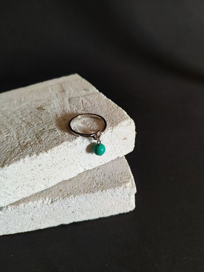 Silver ring with turquoise