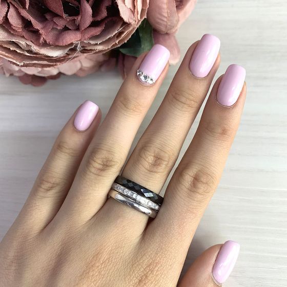 Серебряное кольцо с керамикой