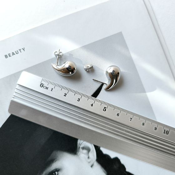 Silver earrings without stones