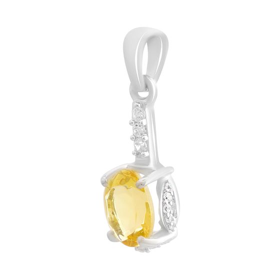 Silver Pendant with Citrine (nano)