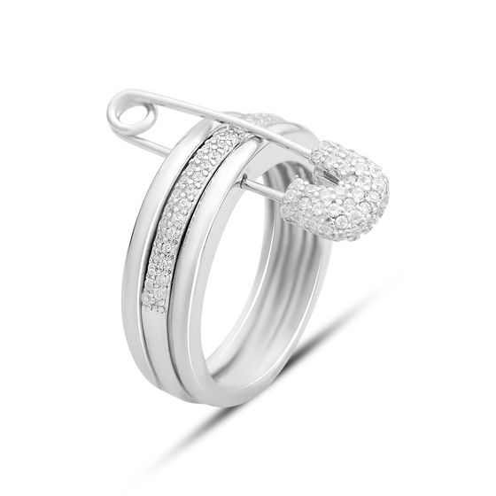 Silver Ring with Fianites