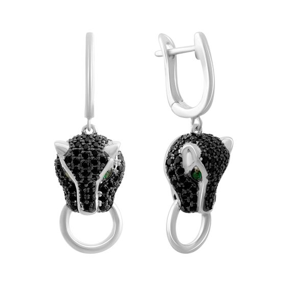Silver Earrings with Fianites