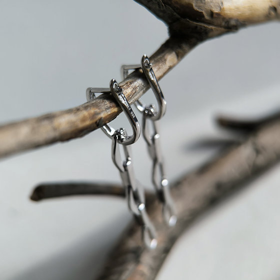 Silver earrings with cubic zirconia
