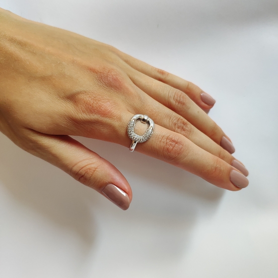 Silver Ring with Fianites
