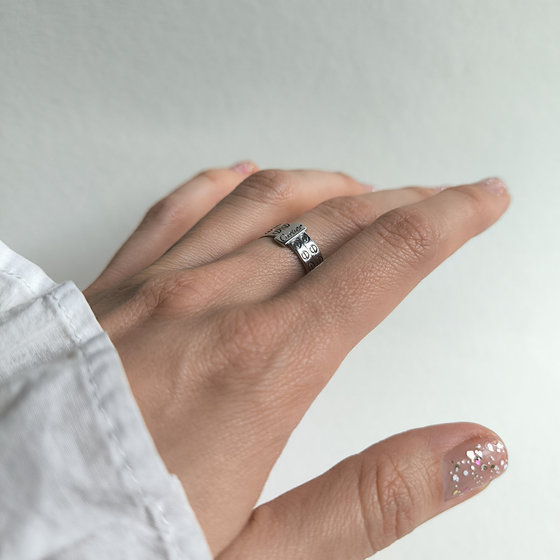 Silver ring without stones