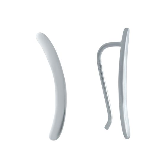 Silver earrings without stones