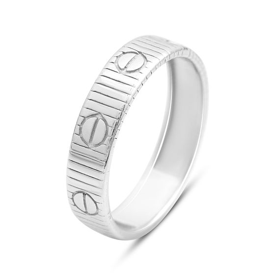 Silver ring without stones
