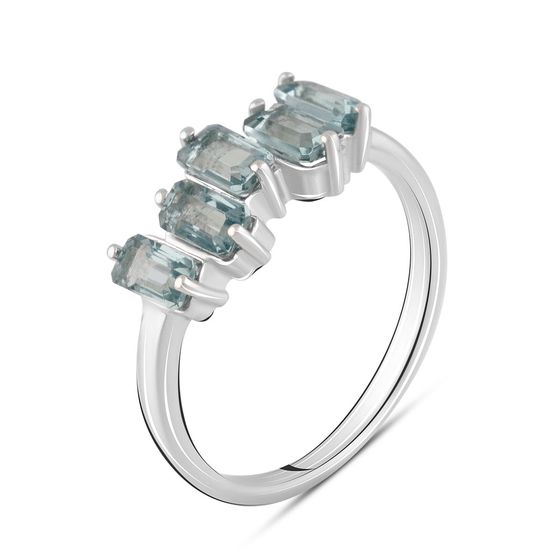 Silver Ring with a 1.267-carat London Blue Topaz