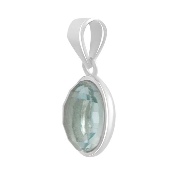 Silver pendant with phianites