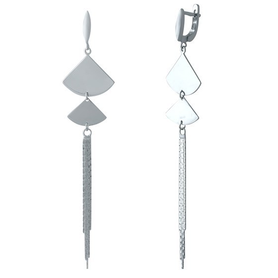 Silver earrings without stones