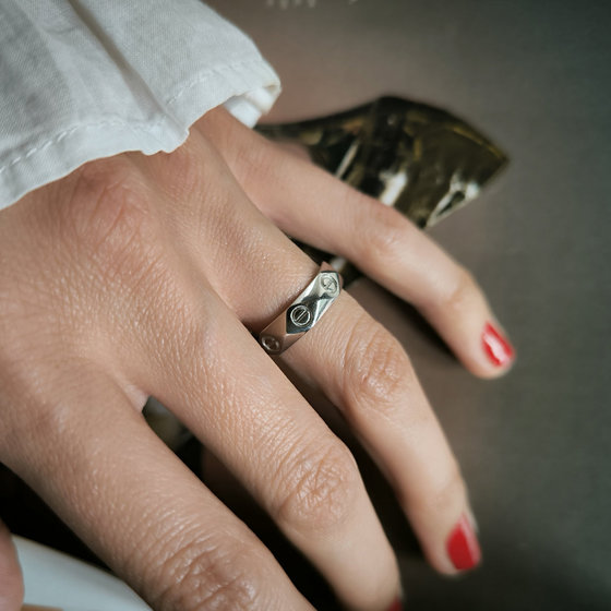 Silver ring without stones