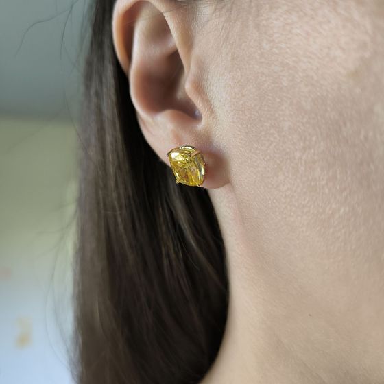 Silver Earrings with Fianites