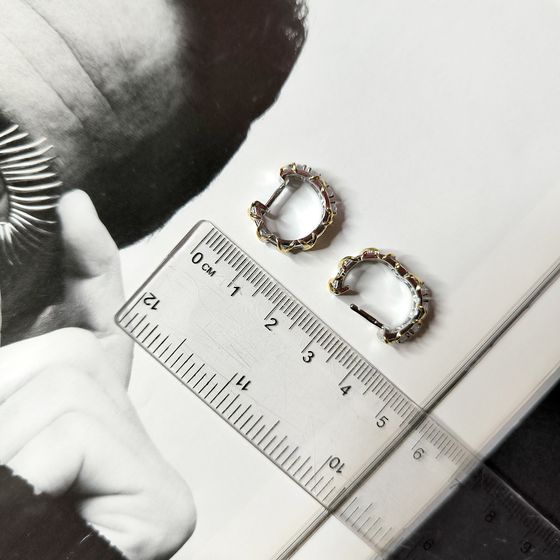 Silver Earrings with Fianites