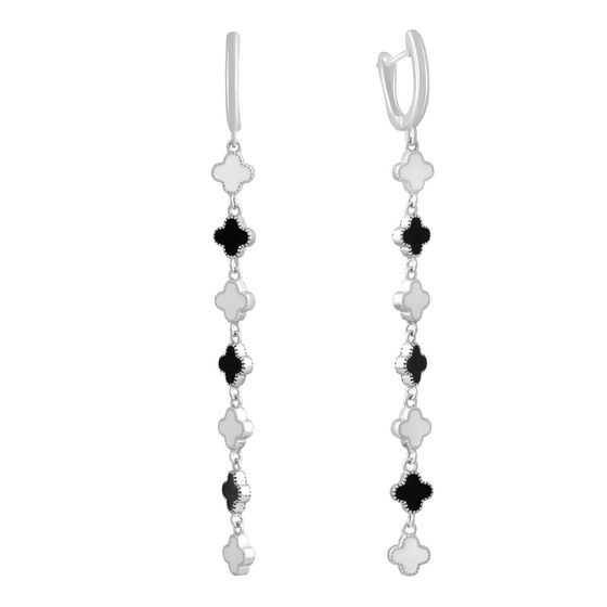 Silver earrings with yemallu