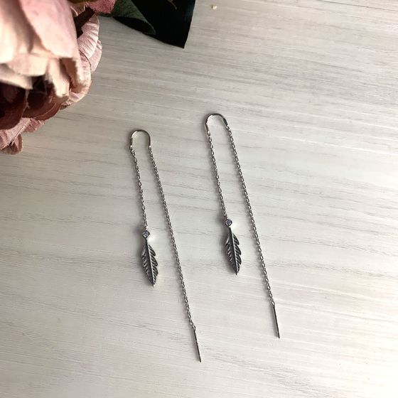 Silver Earrings with Fianites