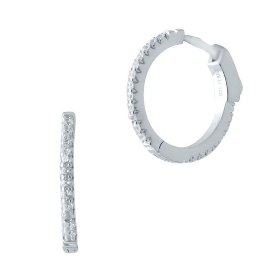 Silver Earrings with Fianites