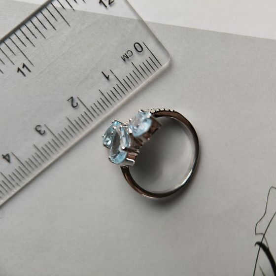 Срібна каблучка з топазом 4.308ct