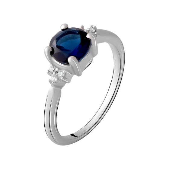 Срібна каблучка із сапфіром nano 1.269ct