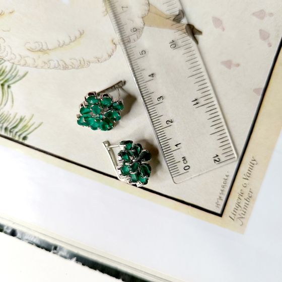 Silver earrings with agate (7.806 carats)