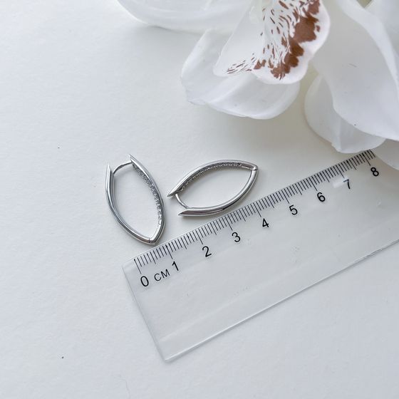 Silver earrings without stones
