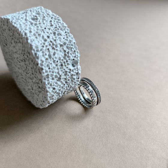 Silver Ring with Fianites