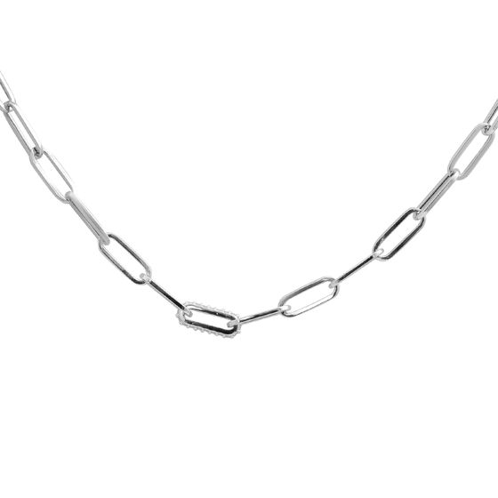 Срібне кольє з фіанітами 0.48ct